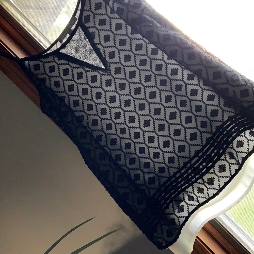 Boutique cami, tank, black and white